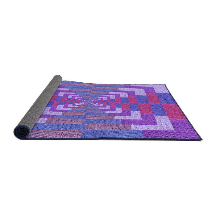 Thickness of Patterned Dark Orchid Purple Rug, pat3564pur
