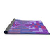 Thickness of Patterned Dark Orchid Purple Rug, pat3564pur