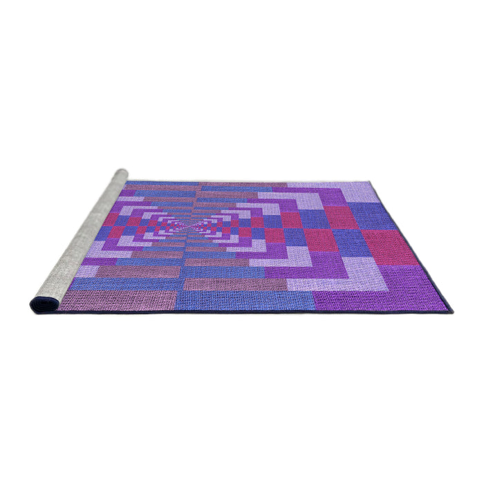 Sideview of Machine Washable Transitional Dark Orchid Purple Rug, wshpat3564pur