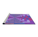 Sideview of Machine Washable Transitional Dark Orchid Purple Rug, wshpat3564pur