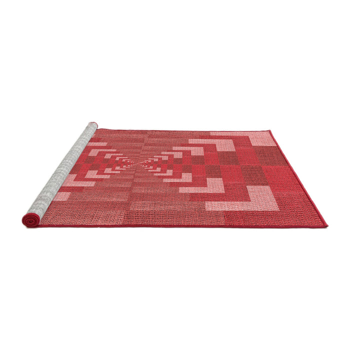 Sideview of Machine Washable Transitional Red Rug, wshpat3564rd
