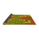 Thickness of Patterned Mahogany Brown Rug, pat3564yw