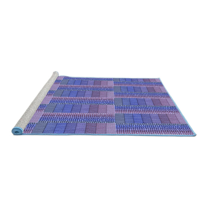 Sideview of Machine Washable Transitional Deep Periwinkle Purple Rug, wshpat3565blu