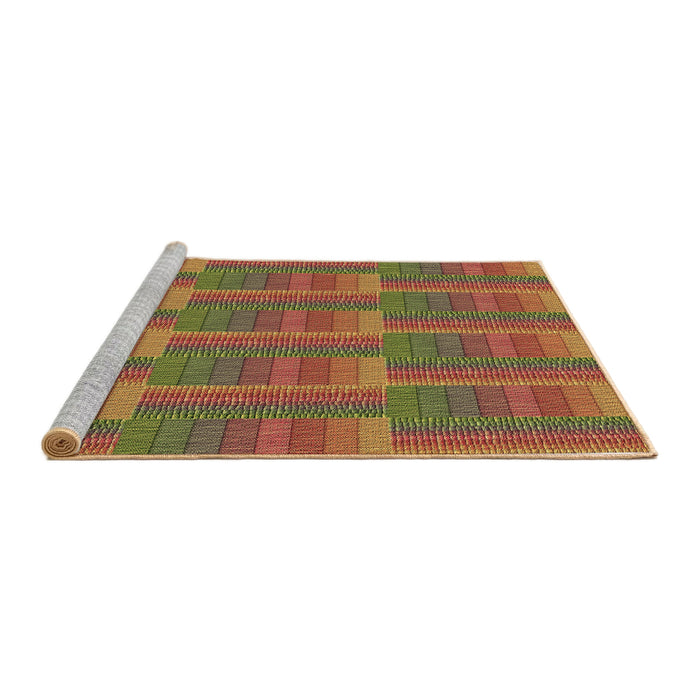 Sideview of Machine Washable Transitional Red Rug, wshpat3565brn