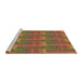 Sideview of Machine Washable Transitional Red Rug, wshpat3565brn