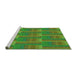 Sideview of Machine Washable Transitional Seaweed Green Rug, wshpat3565grn