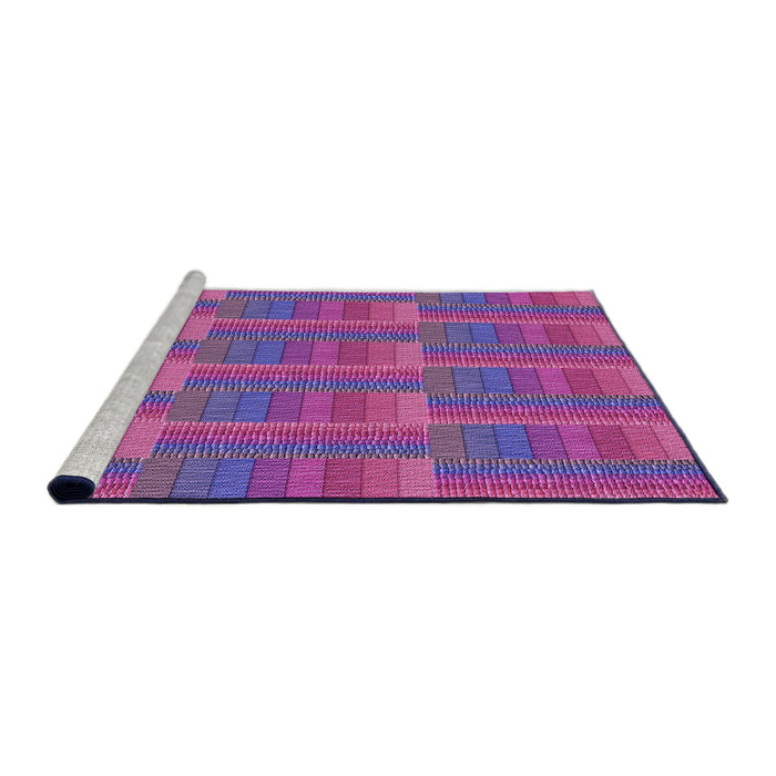 Sideview of Machine Washable Transitional Magenta Pink Rug, wshpat3565pur