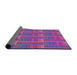 Thickness of Patterned Magenta Pink Rug, pat3565pur