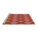 Sideview of Machine Washable Transitional Orange Rug, wshpat3566brn