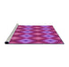 Sideview of Machine Washable Transitional Deep Pink Rug, wshpat3566pur