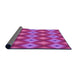 Thickness of Patterned Deep Pink Rug, pat3566pur