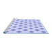 Sideview of Machine Washable Transitional Lavender Blue Rug, wshpat3567blu