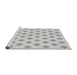 Sideview of Machine Washable Transitional Platinum Gray Rug, wshpat3567gry