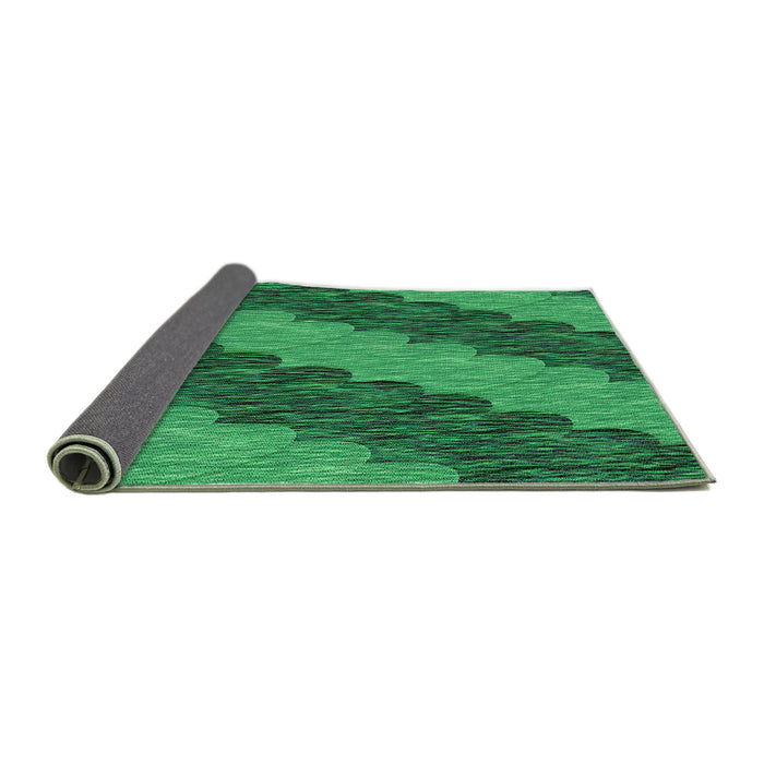 Thickness of Patterned Forest Green Rug, pat3568grn