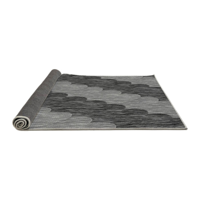 Thickness of Patterned Gunmetal Gray Rug, pat3568gry