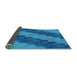 Thickness of Patterned Blue Rug, pat3568lblu