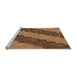 Sideview of Machine Washable Transitional Red Brown Rug, wshpat3568org