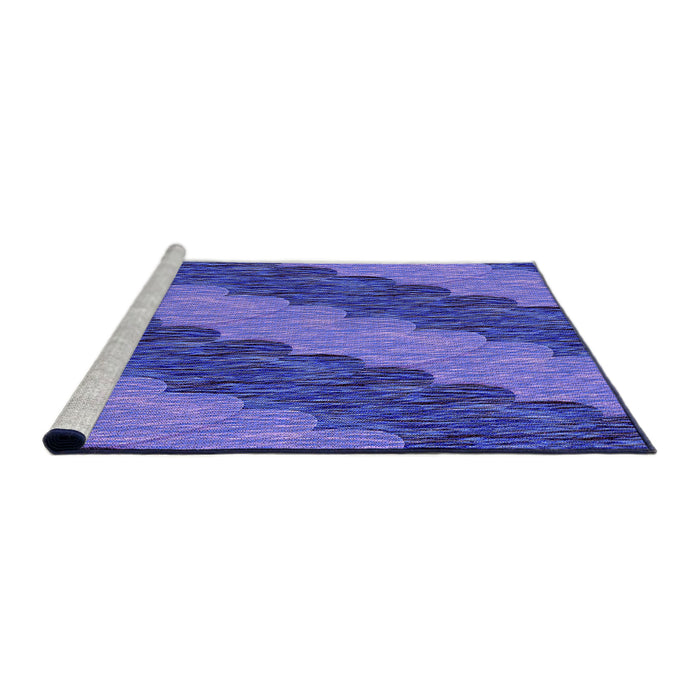 Sideview of Machine Washable Transitional Purple Rug, wshpat3568pur