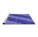 Sideview of Machine Washable Transitional Purple Rug, wshpat3568pur