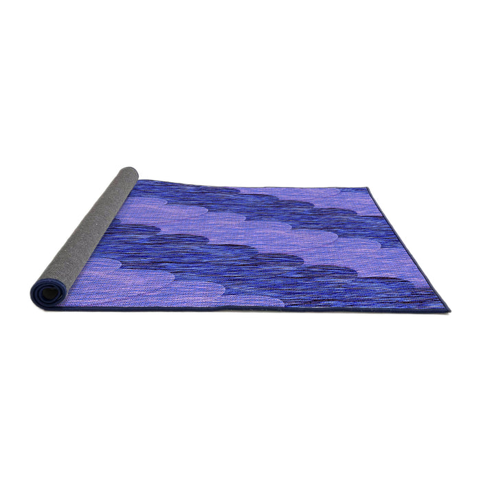Thickness of Patterned Purple Rug, pat3568pur