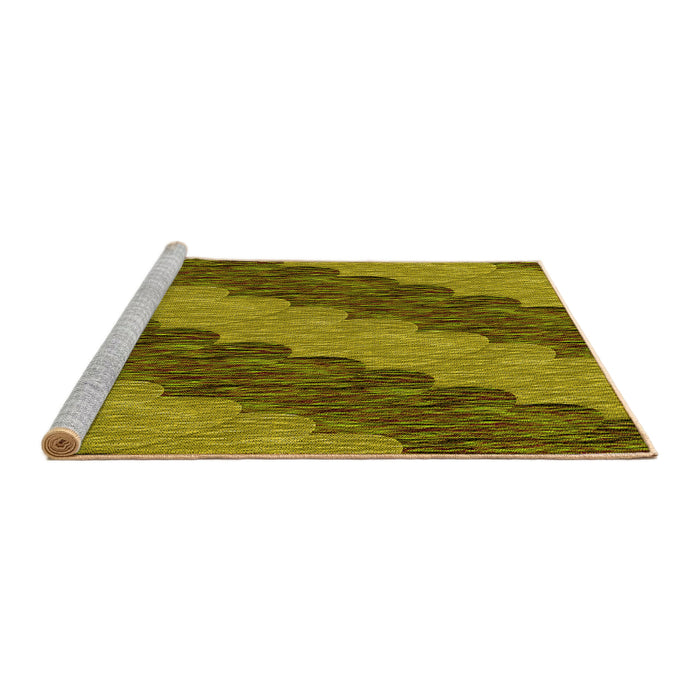 Sideview of Machine Washable Transitional Dark Bronze Brown Rug, wshpat3568yw