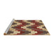Sideview of Machine Washable Transitional Brown Sand Brown Rug, wshpat3569brn