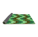 Thickness of Patterned Seaweed Green Rug, pat3569grn