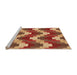 Sideview of Machine Washable Transitional Orange Rug, wshpat3569org