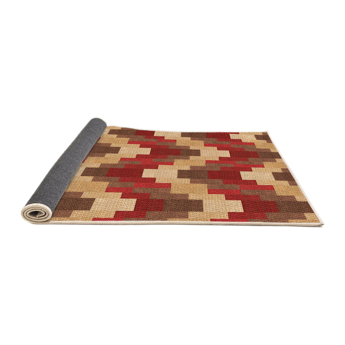 Thickness of Patterned Orange Rug, pat3569org