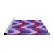 Sideview of Machine Washable Transitional Dark Magenta Purple Rug, wshpat3569pur