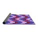 Thickness of Patterned Dark Magenta Purple Rug, pat3569pur