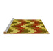 Sideview of Machine Washable Transitional Mahogany Brown Rug, wshpat3569yw