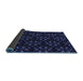 Thickness of Patterned Deep Periwinkle Purple Rug, pat357blu