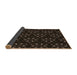 Thickness of Patterned Coffee Brown Rug, pat357brn