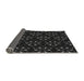 Thickness of Patterned Black Rug, pat357gry