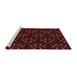 Sideview of Machine Washable Transitional Chocolate Brown Rug, wshpat357rd