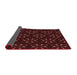 Thickness of Patterned Chocolate Brown Rug, pat357rd