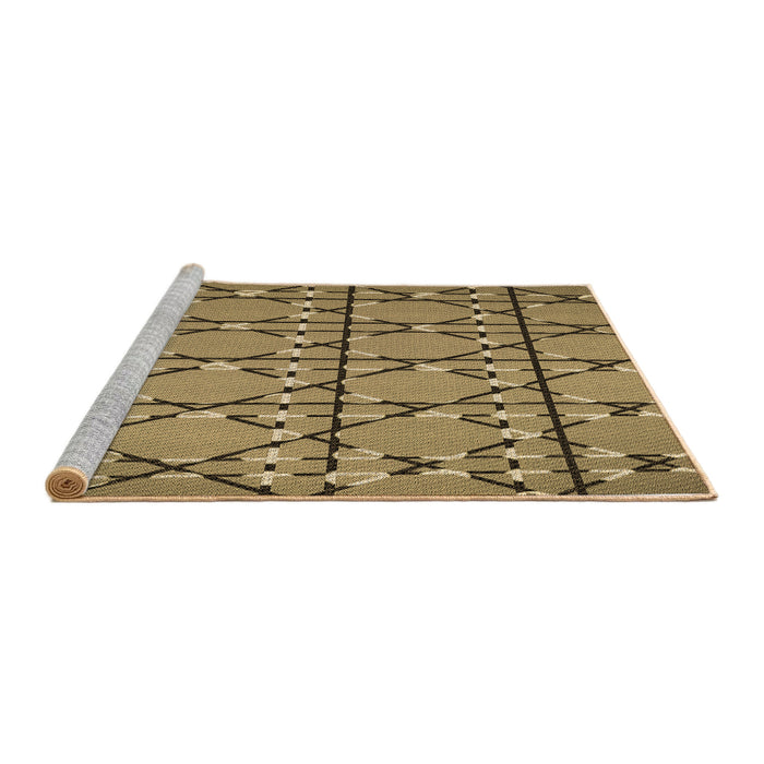 Sideview of Machine Washable Transitional Red Brown Rug, wshpat3570brn