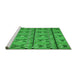 Sideview of Machine Washable Transitional Green Rug, wshpat3570grn