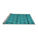 Sideview of Machine Washable Transitional Dark Cyan Green Rug, wshpat3570lblu