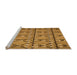 Sideview of Machine Washable Transitional Mahogany Brown Rug, wshpat3570org