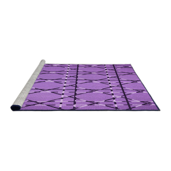 Sideview of Machine Washable Transitional Purple Rug, wshpat3570pur