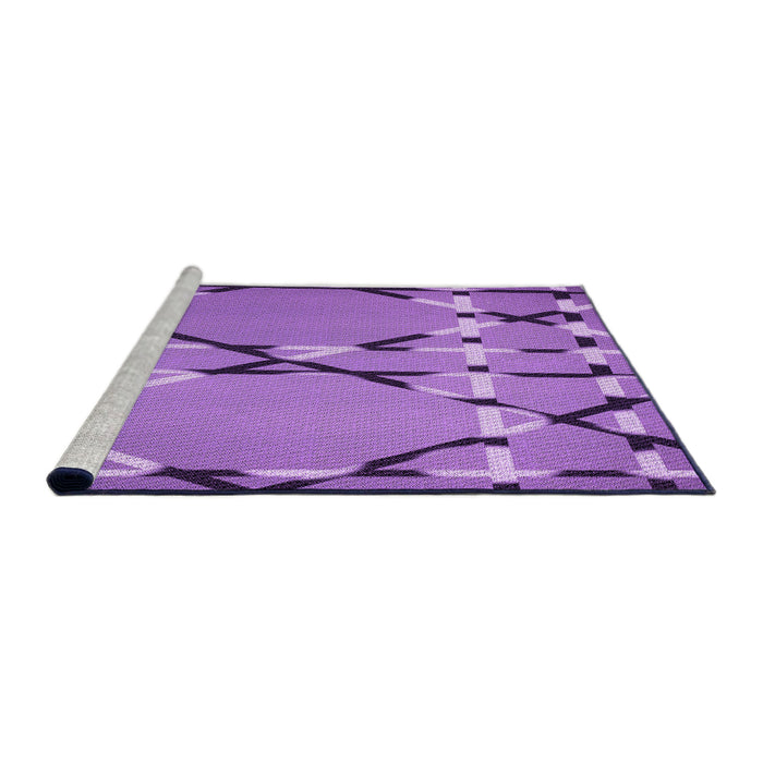 Sideview of Machine Washable Transitional Purple Rug, wshpat3571pur