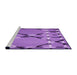 Sideview of Machine Washable Transitional Purple Rug, wshpat3571pur