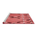 Sideview of Machine Washable Transitional Red Rug, wshpat3571rd