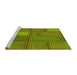 Sideview of Machine Washable Transitional Pistachio Green Rug, wshpat3572yw