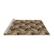 Sideview of Machine Washable Transitional Peru Brown Rug, wshpat3573brn