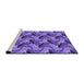 Sideview of Machine Washable Transitional Amethyst Purple Rug, wshpat3573pur