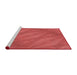 Sideview of Machine Washable Transitional Red Rug, wshpat3574rd