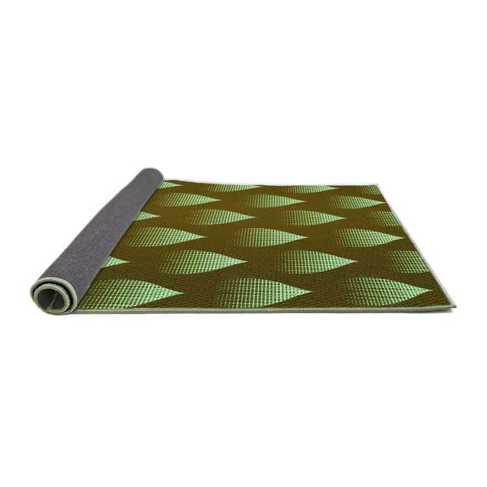 Thickness of Patterned Green Rug, pat3576grn